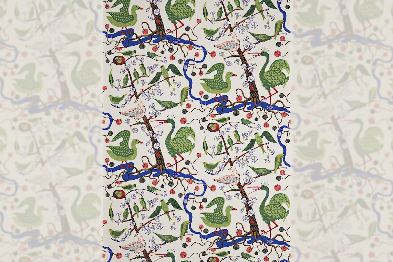 Wallpaper Muster von Designer Josef Frank